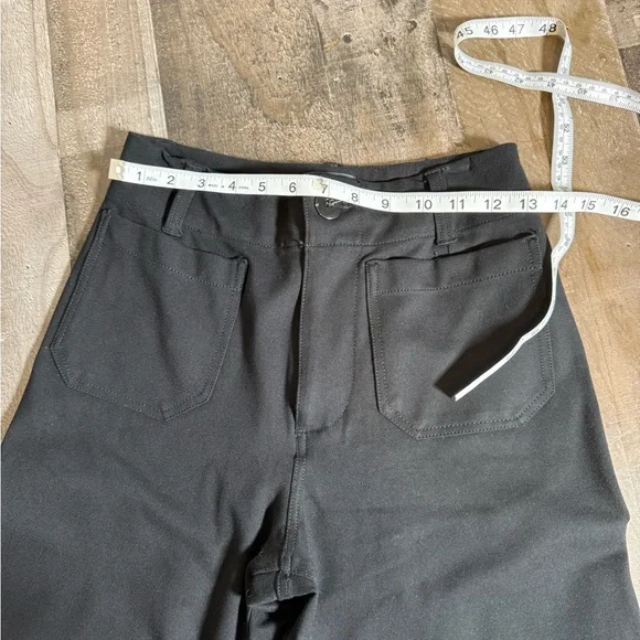 Maeve The Colette Ponte Pants 26 Black Wide Leg Career Minimalist Anthro - Picture 5 of 9